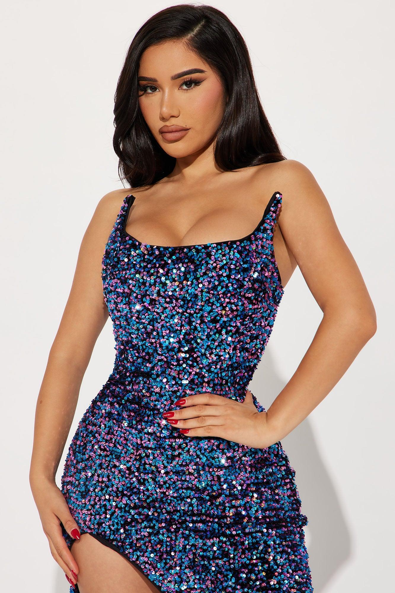 Glamour Sequin Gown - Multi Color Product Image