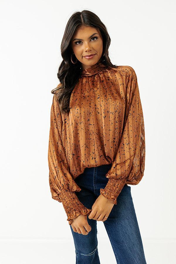 Forever Chic Shift Top In Cinnamon Product Image