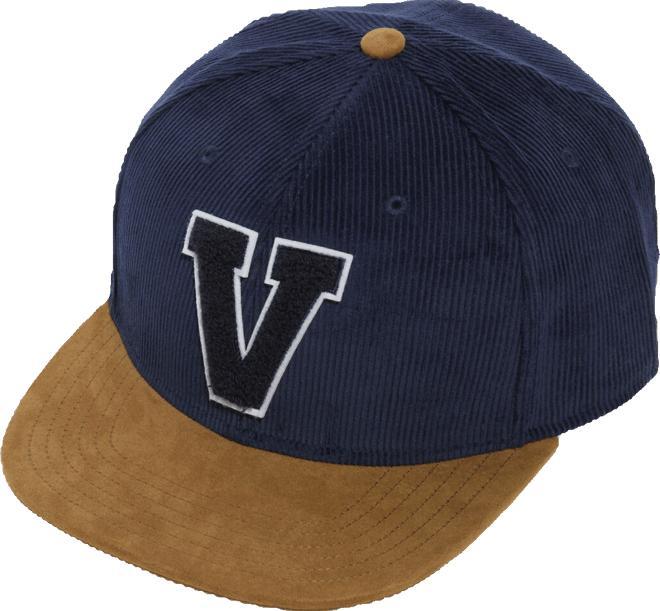 Corduroy & Suede Flat Brim V Patch Hat Product Image