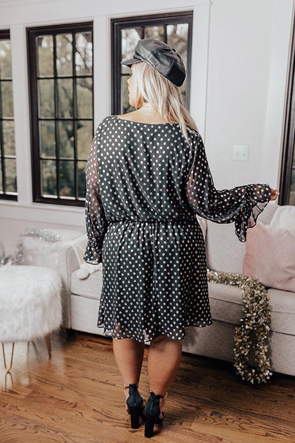 Love This Feeling Polka Dot Dress in Black Curves Product Image