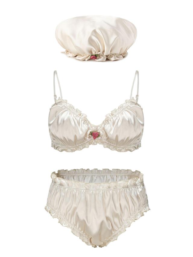 Isabella Silk Intimates Set (White) (Final Sale) Product Image