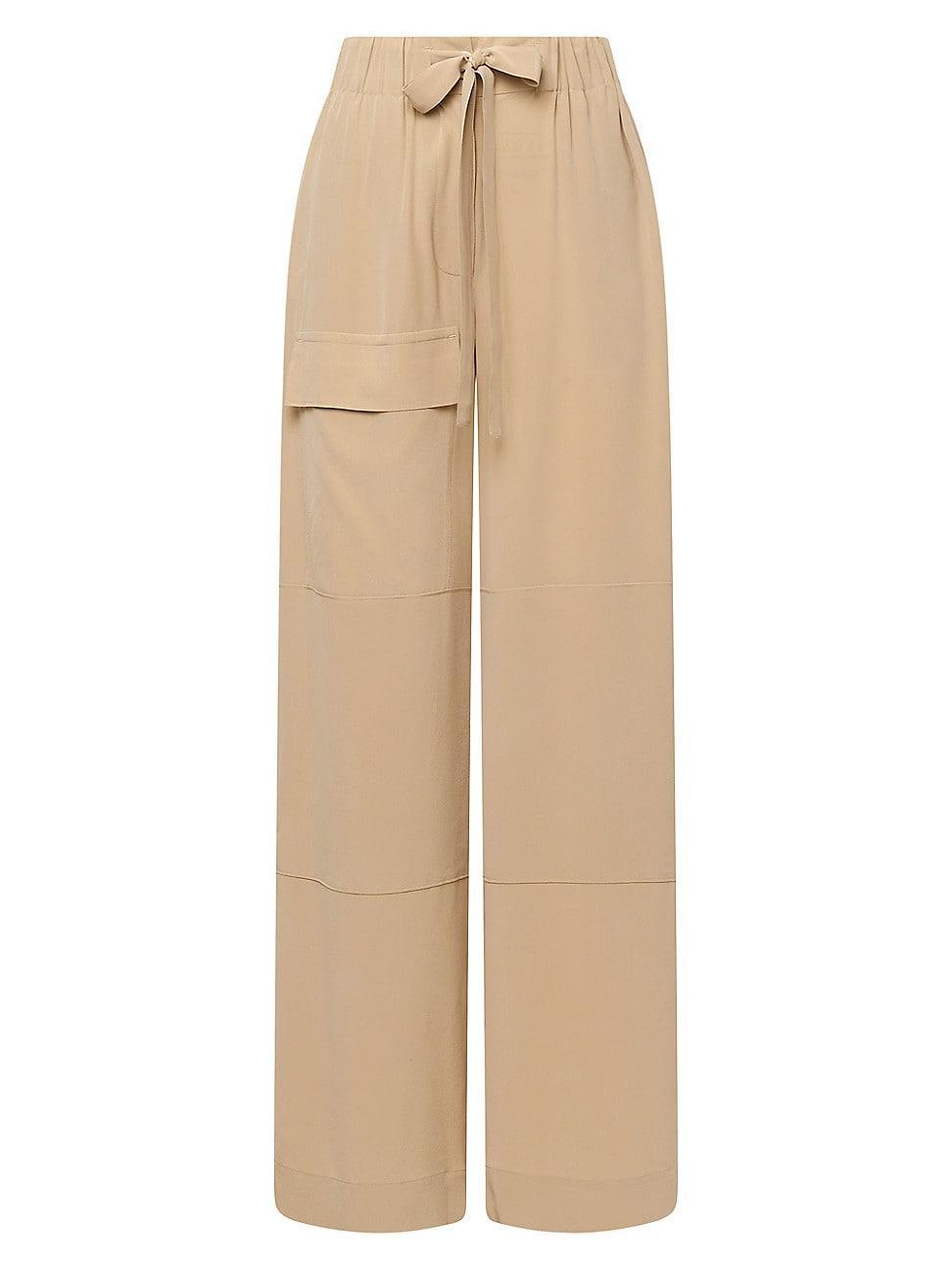 Womens Allira Silk Cargo Pants product image