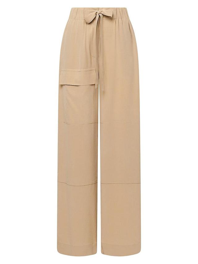 Womens Allira Silk Cargo Pants Product Image