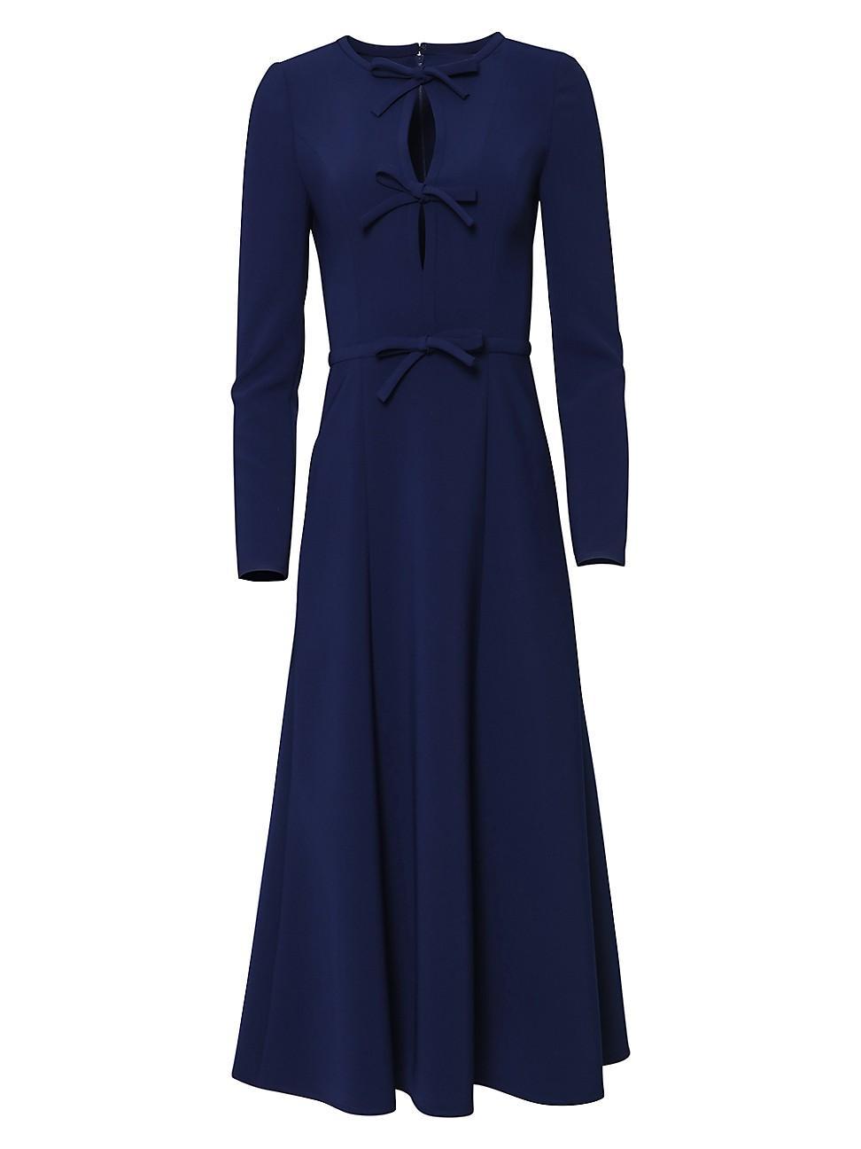 Womens Icon Triple Bow Midi-Dress Product Image