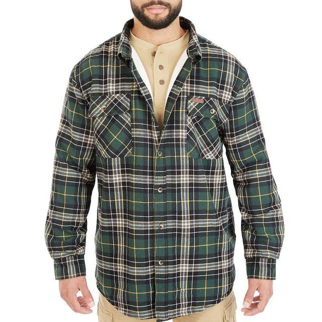 Big & Tall Smiths Workwear Sherpa-Lined Flannel Shirt Jacket, Mens Product Image