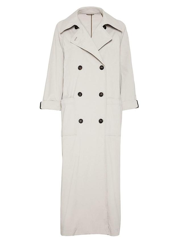 Womens Techno Canvas Coat With Shiny Details Product Image