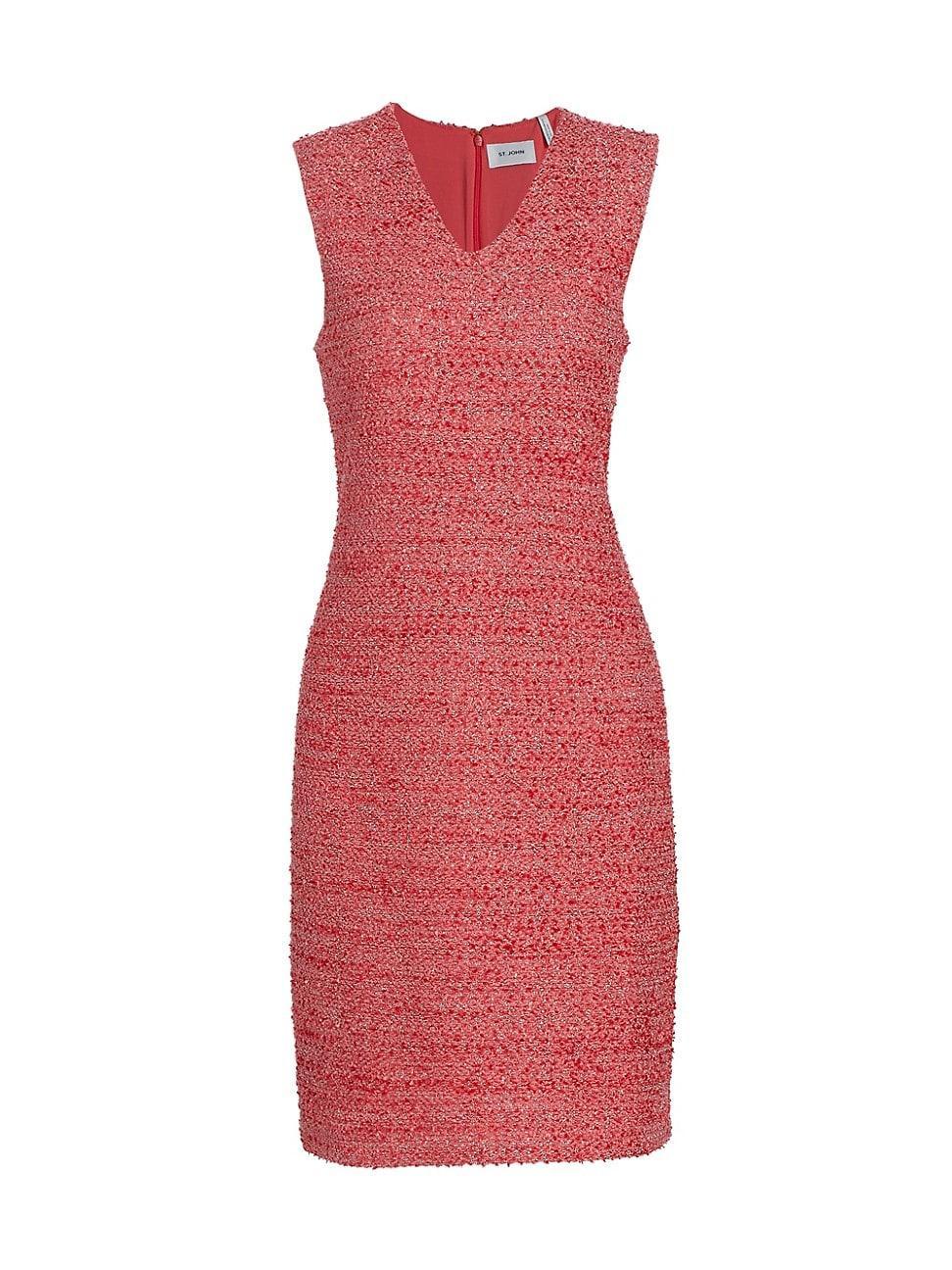 Womens Evening Tweed Sleeveless Minidress Product Image