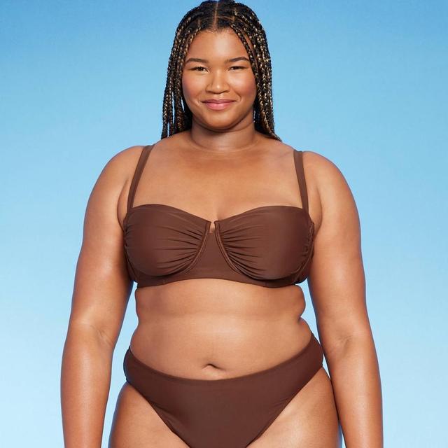 Womens Underwire Bikini Top - Wild Fable Brown 16 Product Image