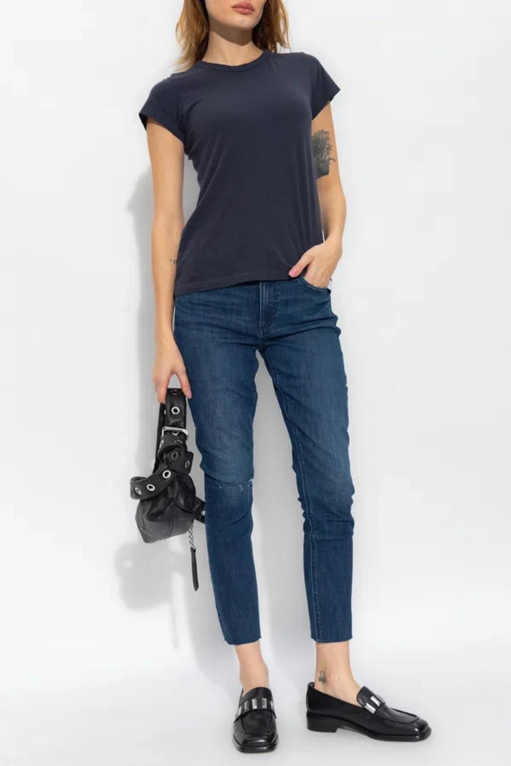 Cate Faded Mid-rise Skinny Jeans In Blue product image