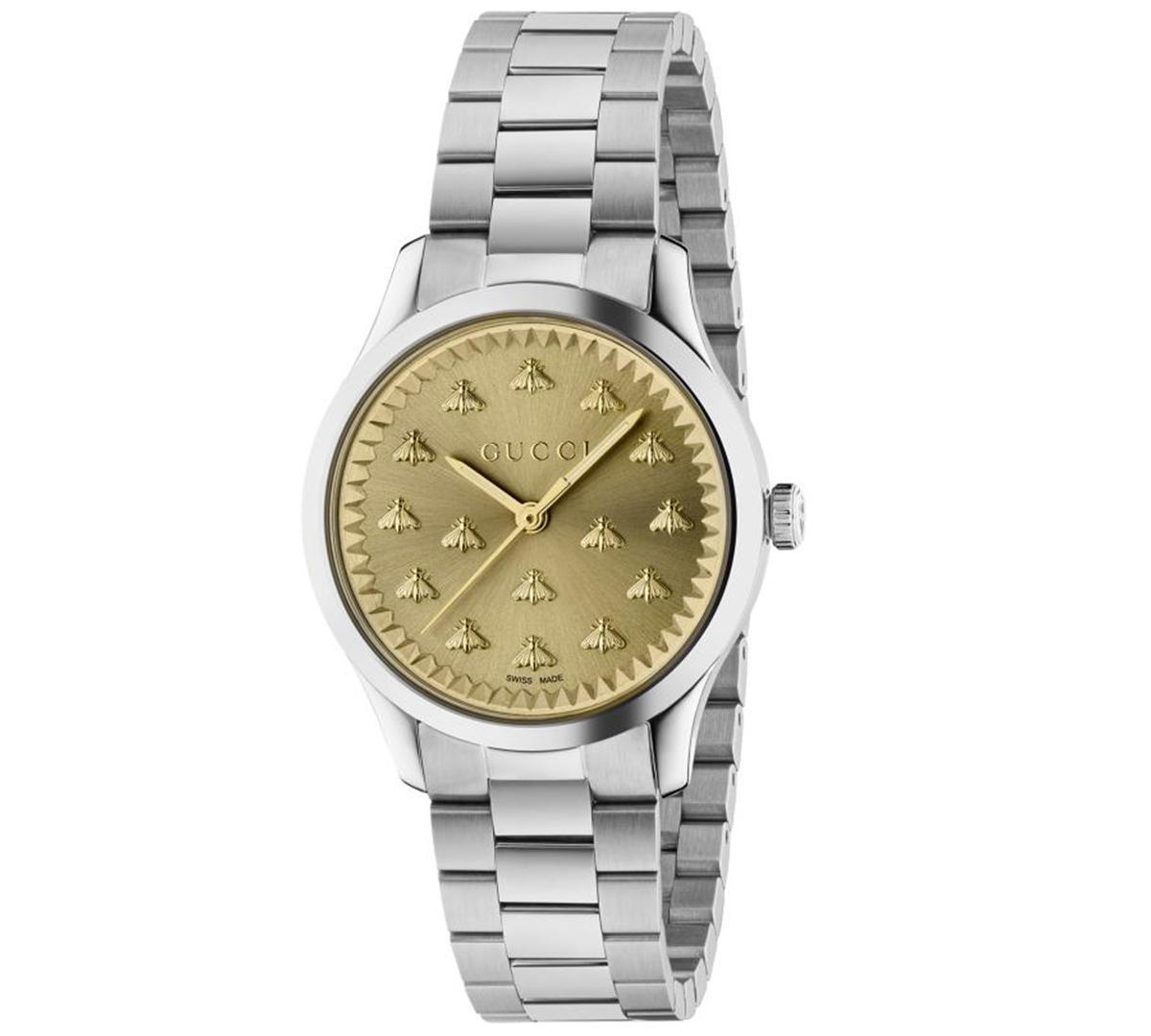 Womens G Timeless Multibee Golden Stainless Steel Bracelet Watch Product Image