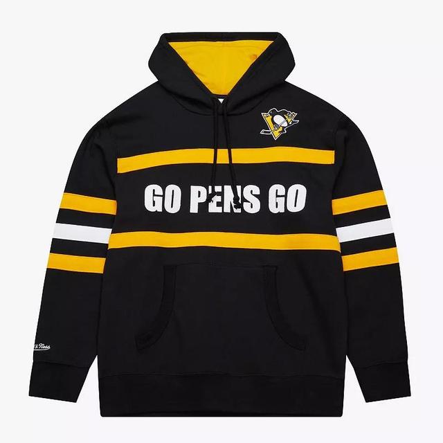 Mens Mitchell & Ness Pittsburgh Penguins Head Coach Slogan Pullover Hoodie Product Image