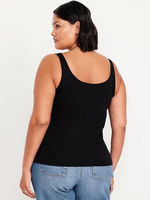 First-Layer Ribbed Scoop-Neck Tank Top Product Image