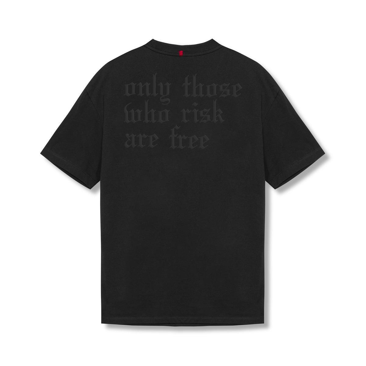 0797. Tech Essential™ Relaxed Tee - Black/White "OTWR" Product Image