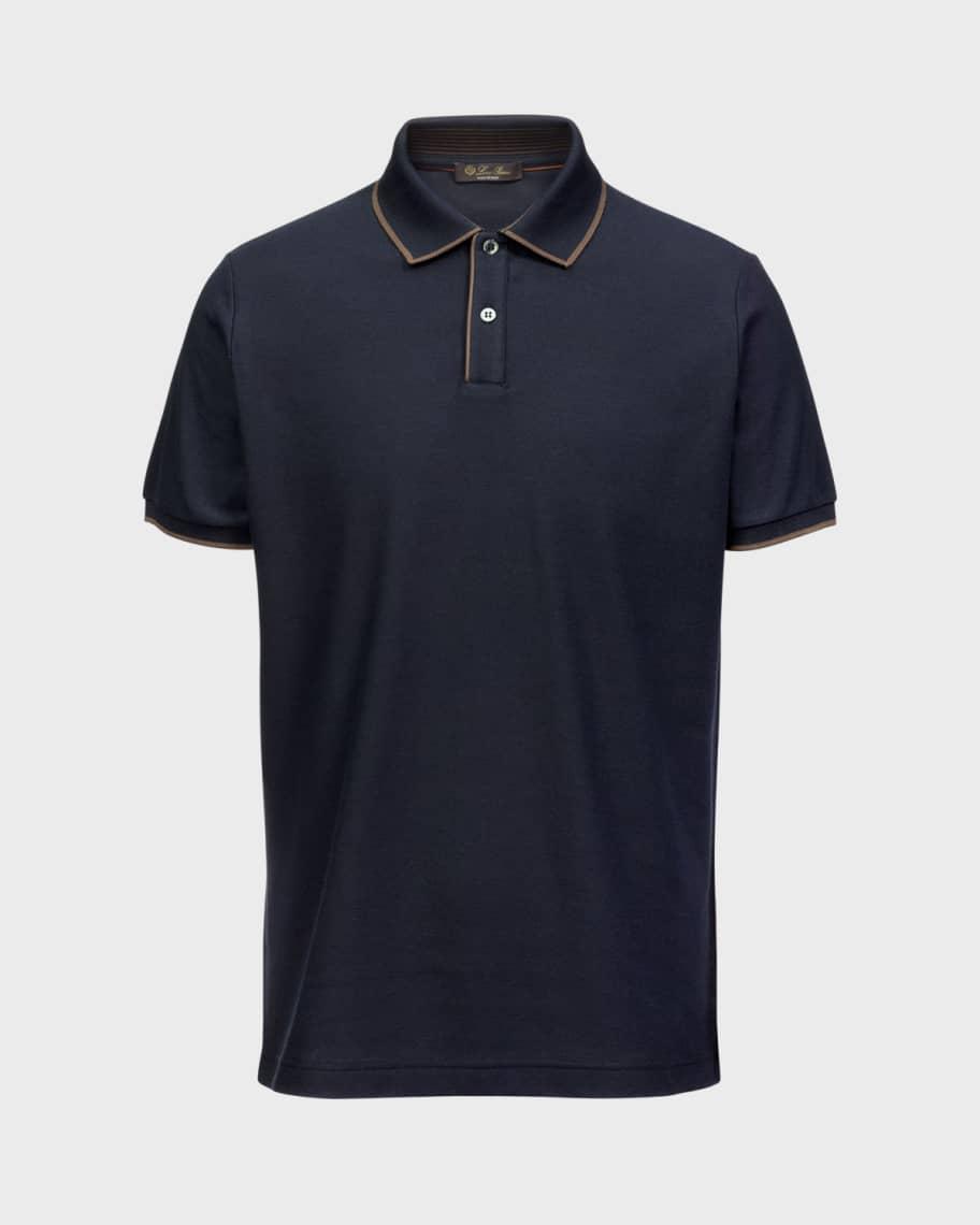 Mens Brentwood Tipped Jersey Pique Polo Shirt Product Image