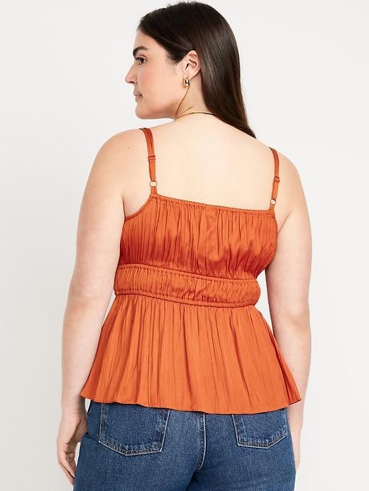 Waist-Defined Satin Top Product Image