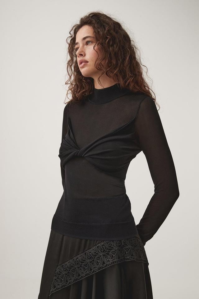 Alchemy Twist Crop Knit Top Product Image