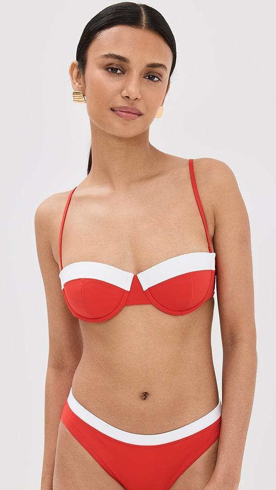 STAUD Jo Balconette Bikini Top | Shopbop Product Image