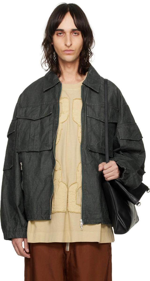 Khaki Coated Jacket In 605 Bottle Product Image