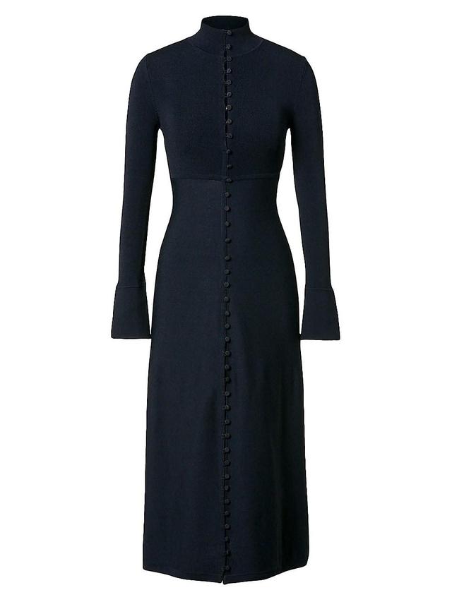 Womens Core Crepe Knit A-Line Midi-Dress Product Image