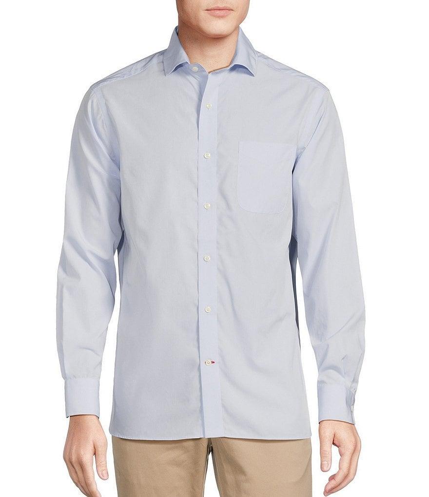 Cremieux Blue Label Solid Poplin Long Sleeve Woven Shirt Product Image