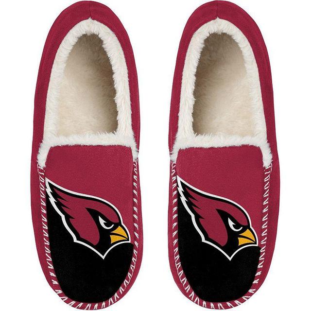 Mens FOCO Arizona Cardinals Colorblock Moccasin Slippers Product Image