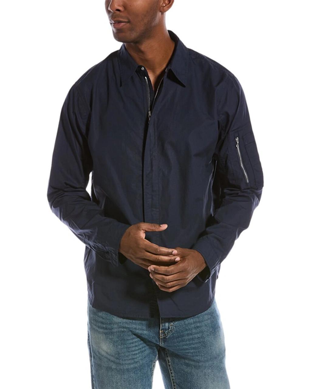 Quilted Wool-blend Jacket In Blue Product Image