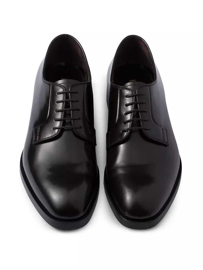 Brushed Leather Lace-Up Shoes Product Image