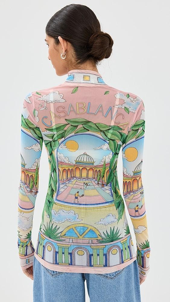 Casablanca Printed Mesh Top | Shopbop Product Image