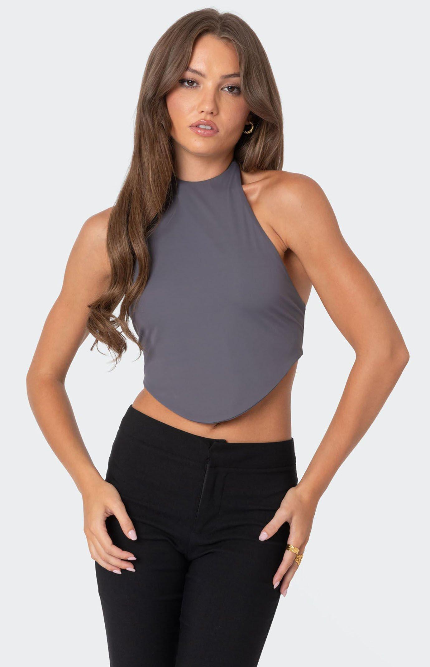 Edikted Women's Raine Curved Halter Top Product Image