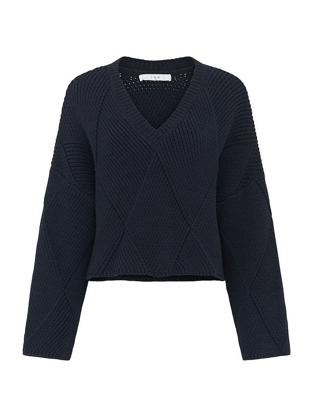 Womens Obeline Diamond Stitch Sweater Product Image