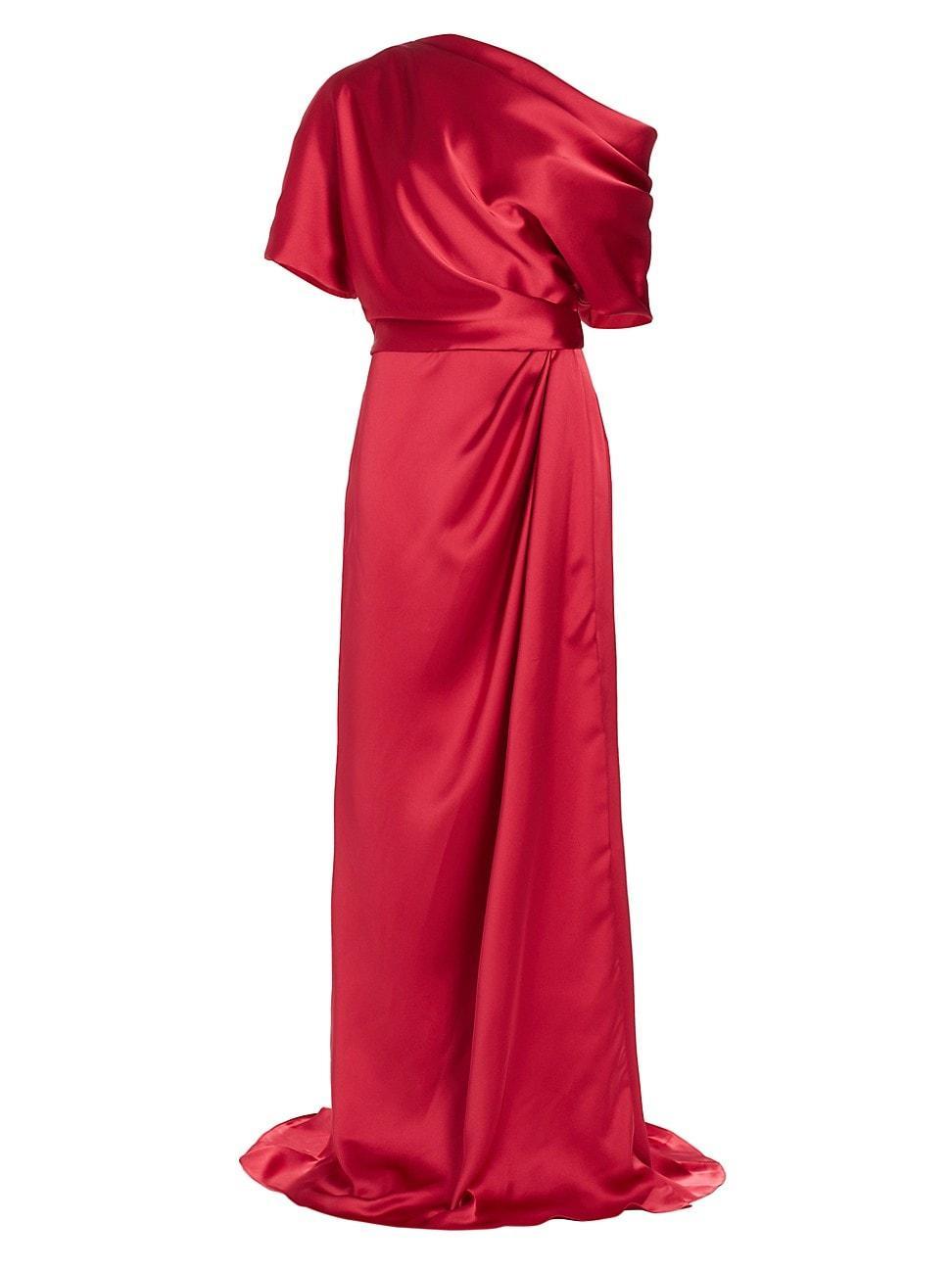 Womens Draped Off-The-Shoulder Gown Product Image