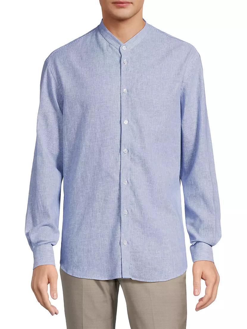 ​Naru Linen-Blend Button-Up Shirt Product Image