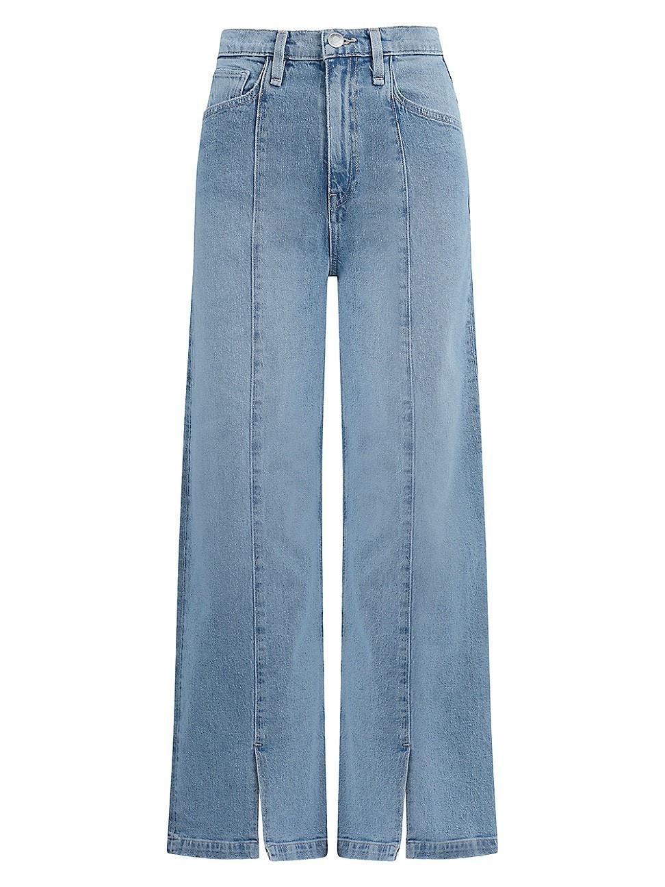 Womens James Wide-Leg Split-Hem Jeans Product Image