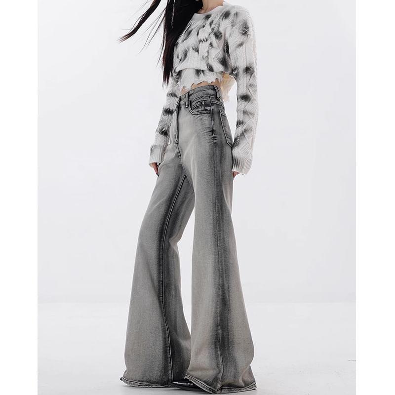 Mid Waist Wide Leg Jeans Product Image