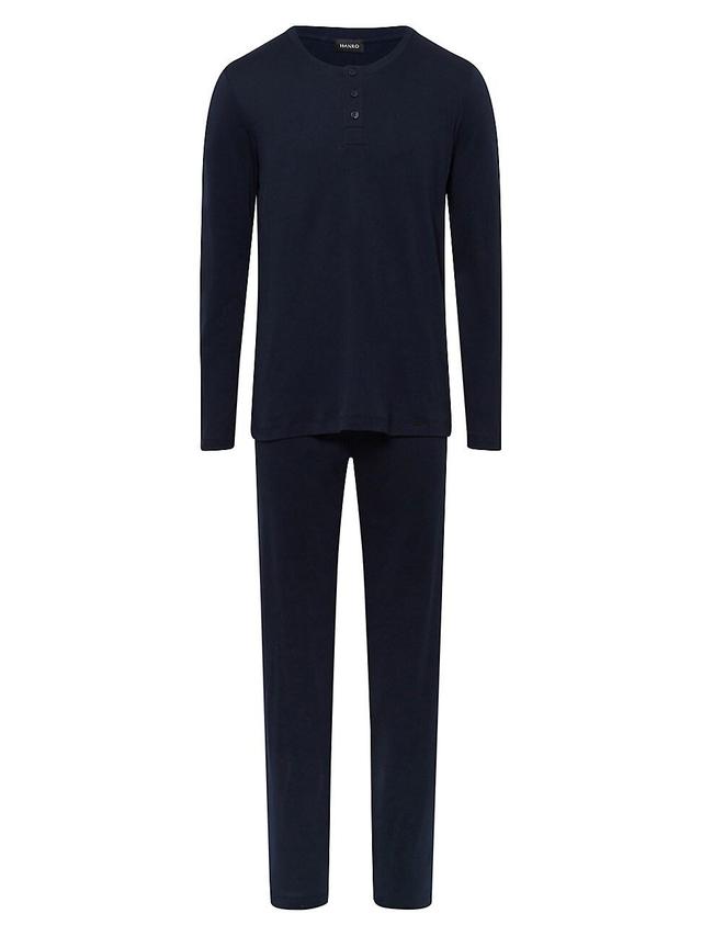 Mens Night & Day Henley Pajama Set Product Image