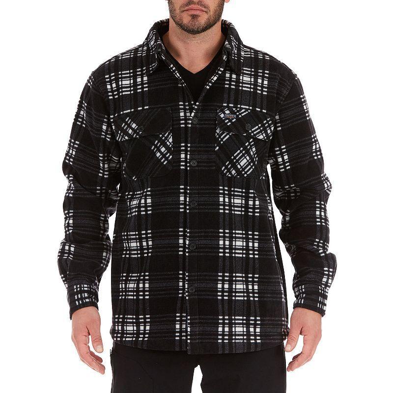 Mens Smiths Workwear Sherpa-Lined Plaid Microfleece Shirt Jacket Product Image