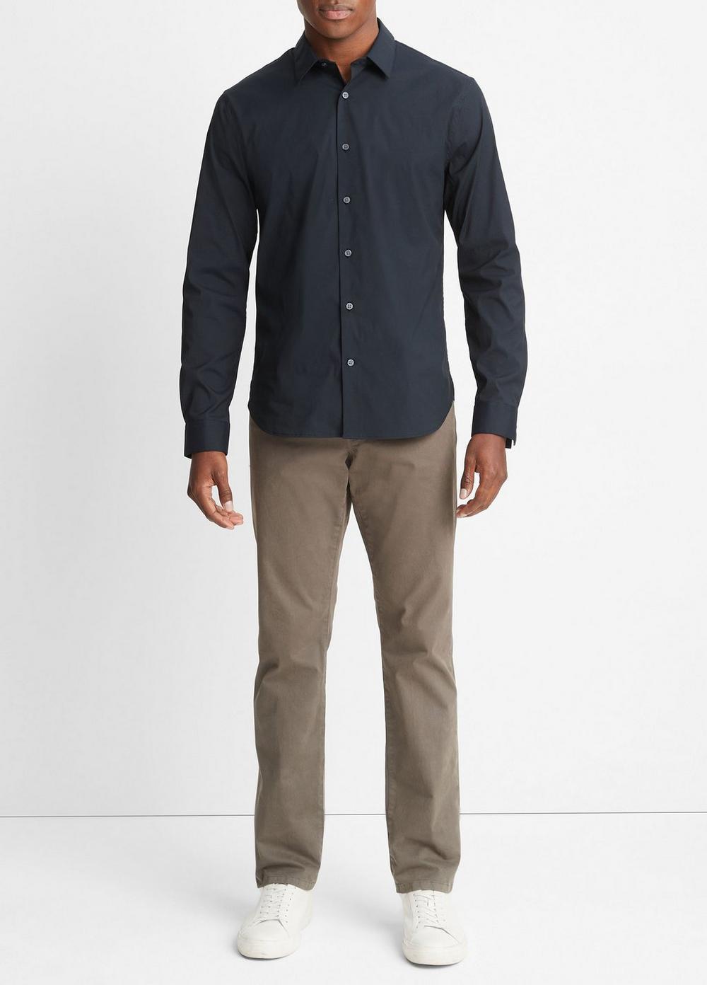 Cotton-Blend Long-Sleeve Shirt Product Image