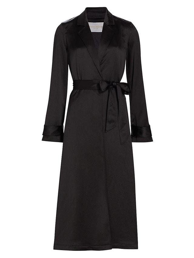 Womens Alexia Satin Trench Coat Product Image