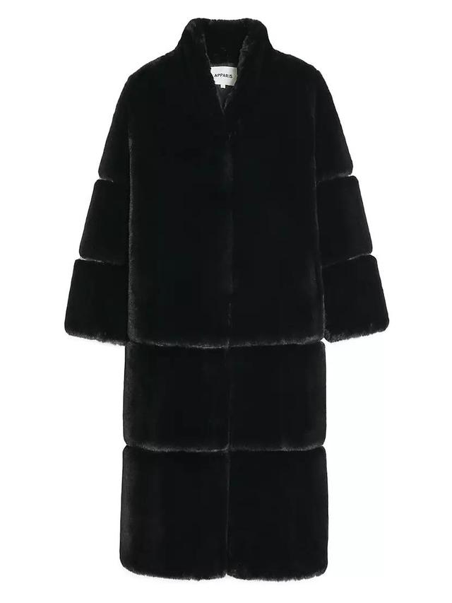 Sylke Paneled Faux Fur Long Coat Product Image