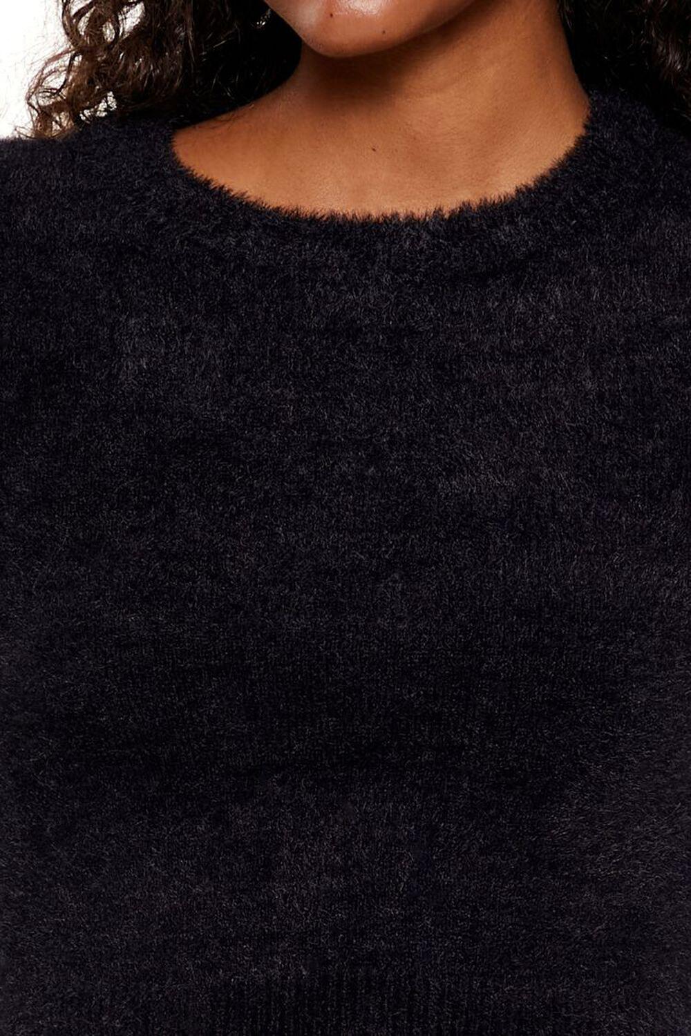 Fuzzy Knit Cropped Sweater | Forever 21 Product Image