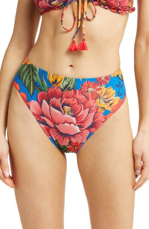 FARM Rio Blue Winter Chita Hot Floral Bikini Bottoms Product Image