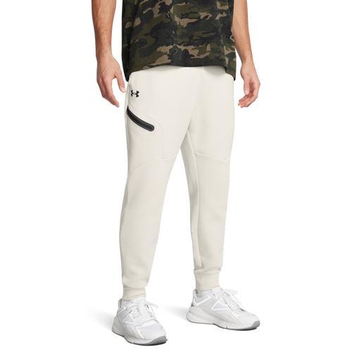 Under Armour Mens Unstoppable Fleece Joggers - Summit White/Black Product Image