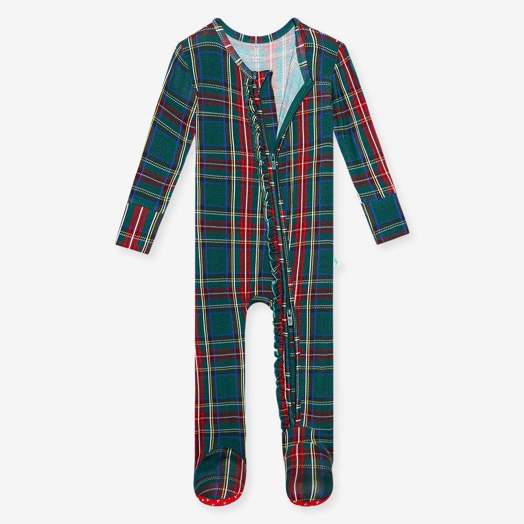 Tartan Plaid Footed Ruffle PJ Product Image