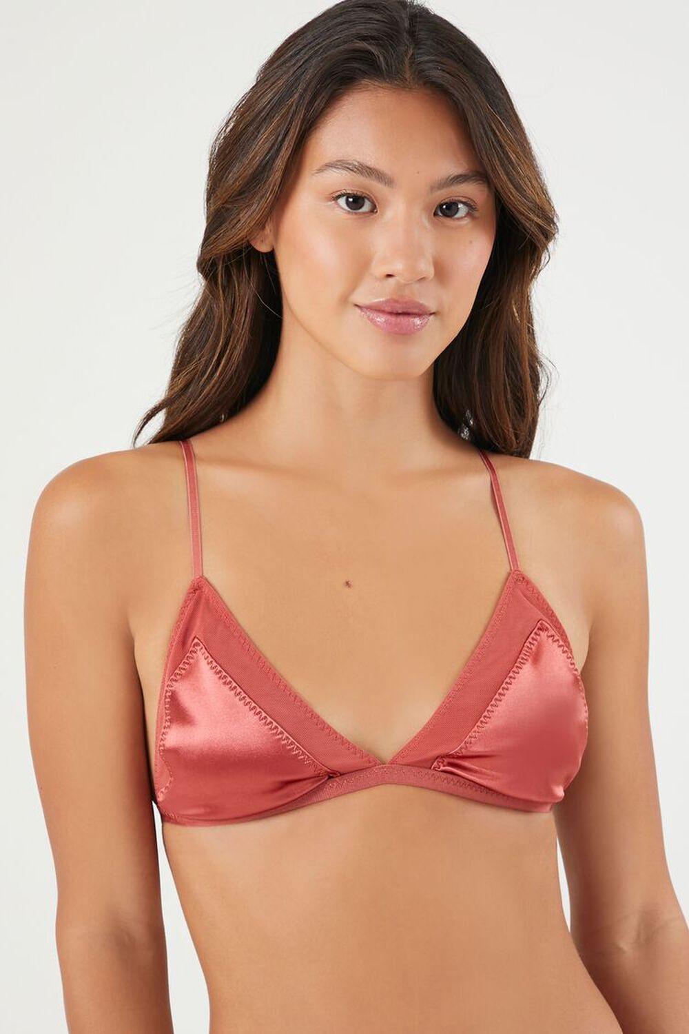 Satin Triangle Lingerie Bralette | Forever 21 Product Image