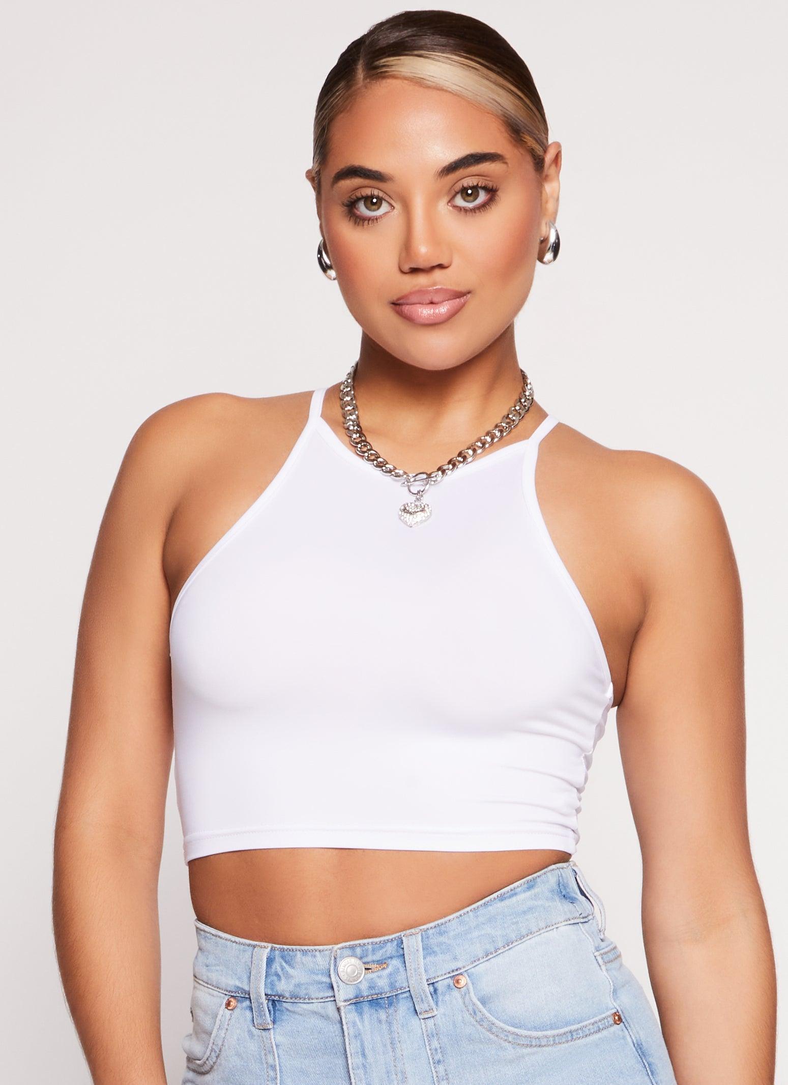 Womens Daisy High Neck Cropped Cami Product Image