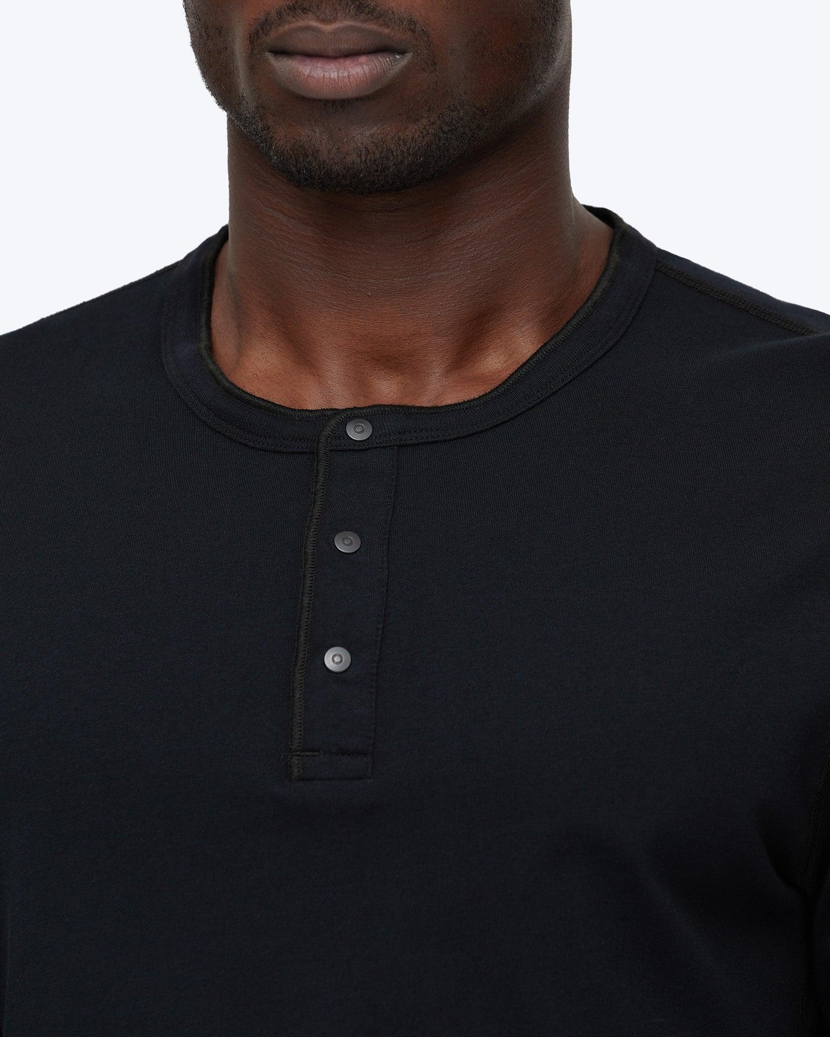 Lightweight Jersey Long Sleeve Henley Male Product Image