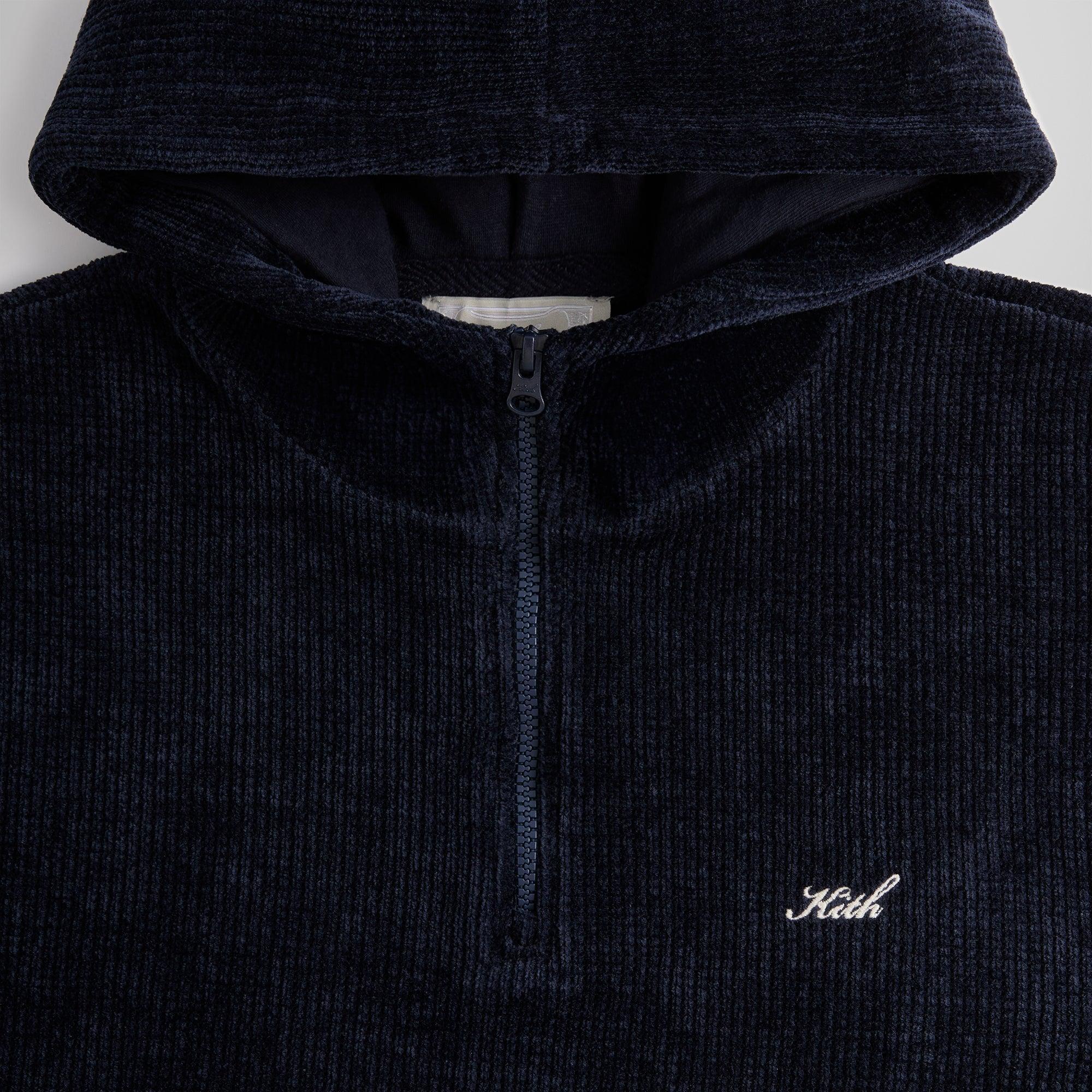 Kith Bonded Waffle Coleman Quarter Zip Hoodie - Nocturnal Male Product Image