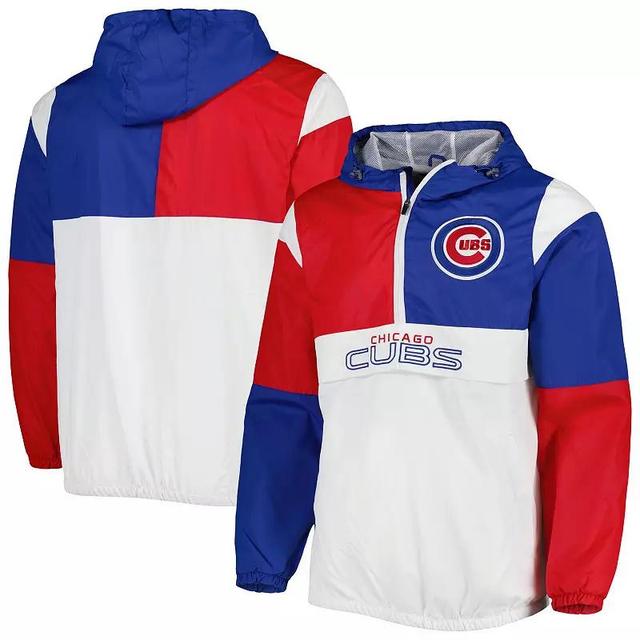 Mens G-III Sports by Carl Banks Royal/Red Chicago Cubs Fair Catch Half-Zip Hoodie Product Image