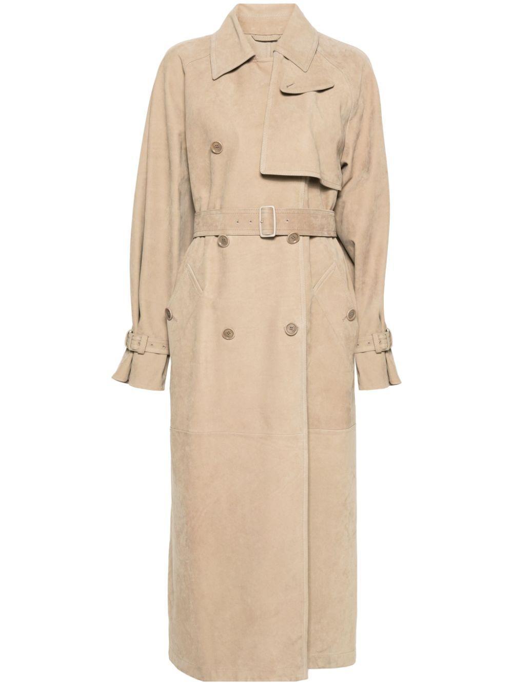 MAX MARA Quinto Double-breasted Coat In Neutrals Product Image