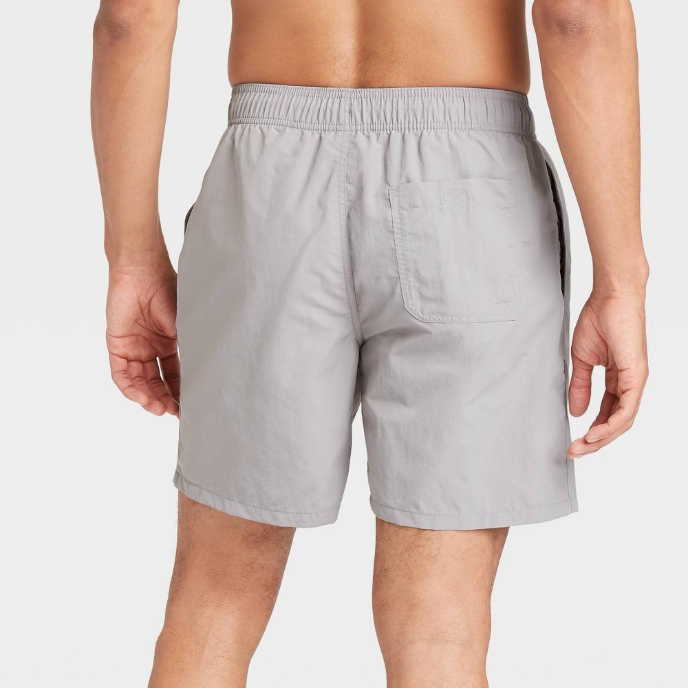 Mens 7 Swim Trunks - Goodfellow & Co Gray XXL Product Image